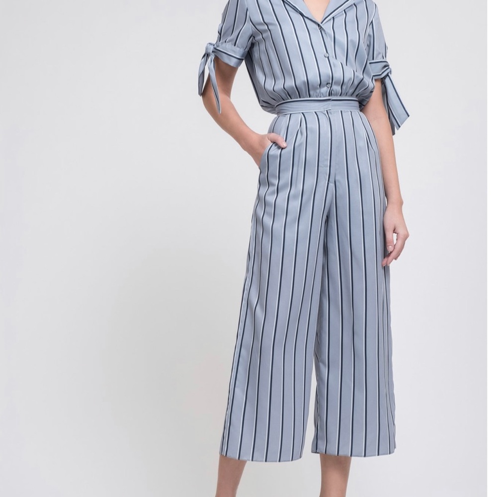 J.O.A. Striped Jumpsuit